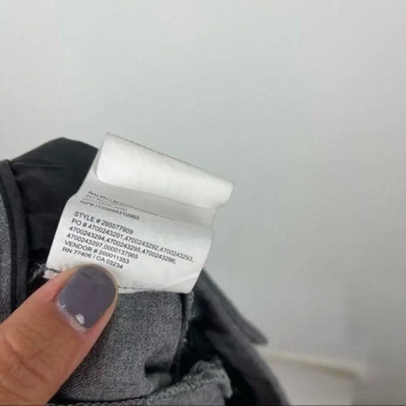 Club Monaco Grey Wool Blend Slim Straight Trouser Pants Cuffed Hem Sz 00 - Picture 8 of 9